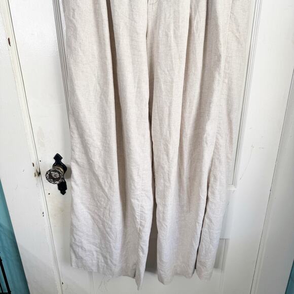 Banana Republic Factory Linen Blend Wide Leg Pleated Trouser Pant Flax Size 12 - Picture 6 of 14